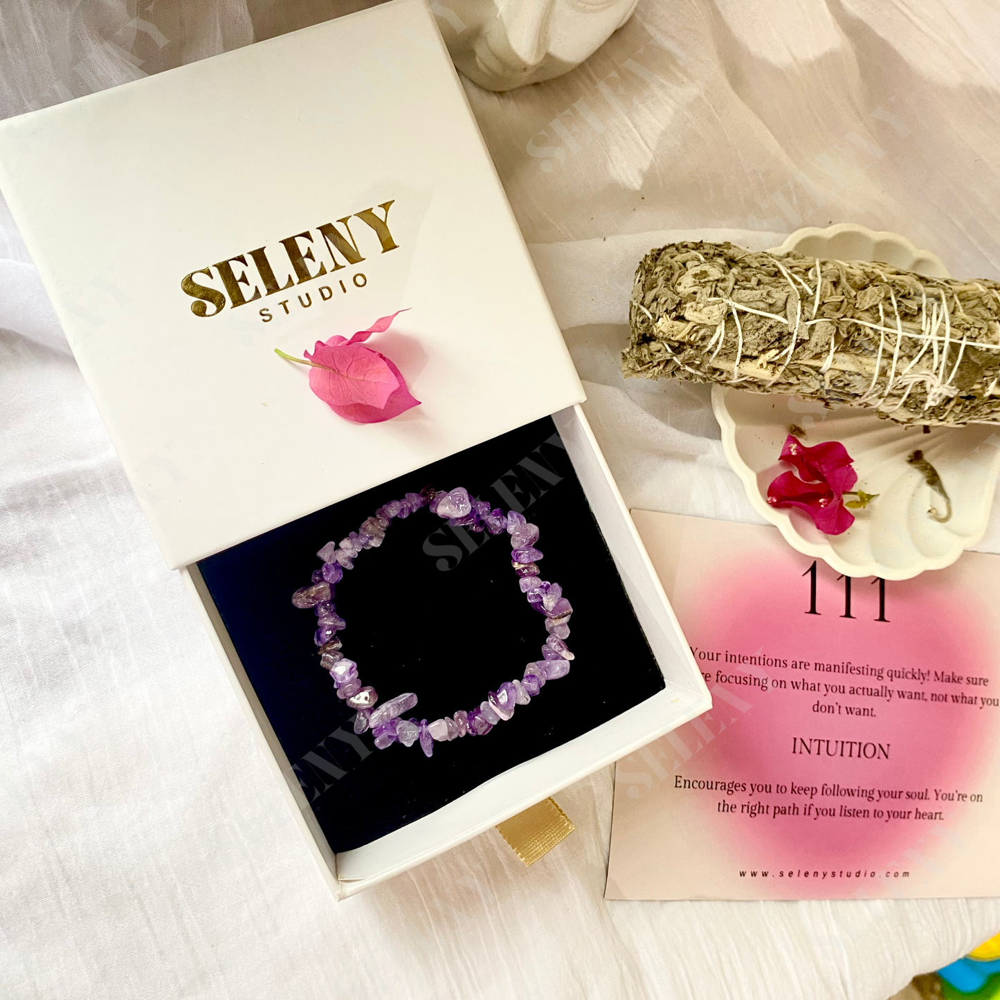 Amethyst Natural Stone Chip Bracelet