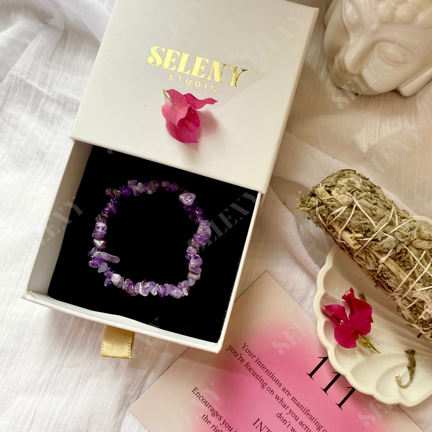 Amethyst Natural Stone Chip Bracelet