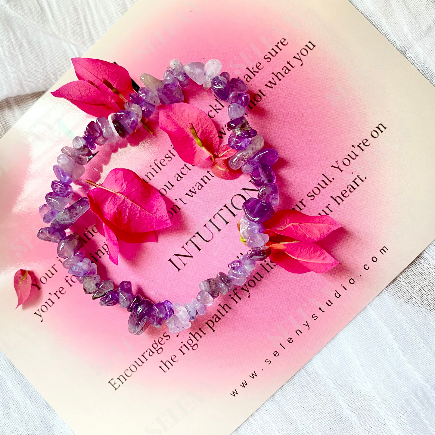 Amethyst Natural Stone Chip Bracelet