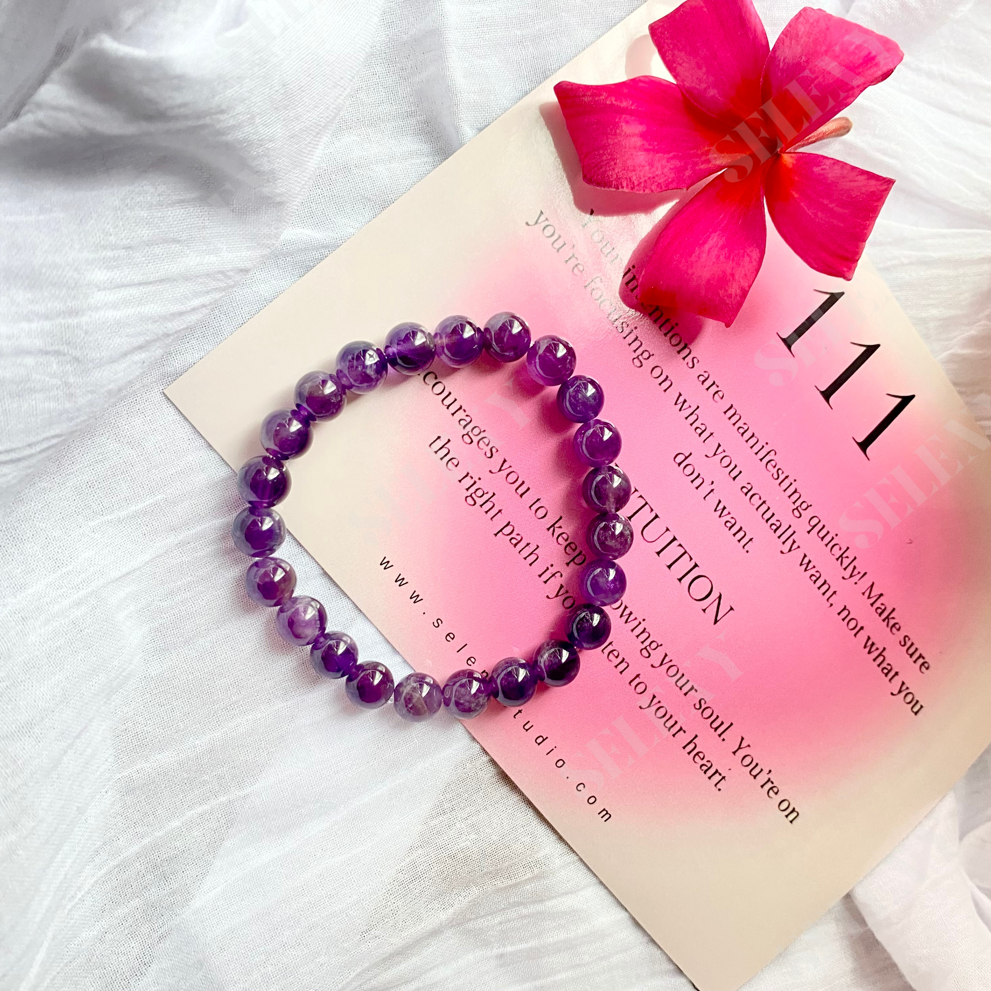 Amethyst Crystal Bracelet, crystal bracelet, healing bracelet, spiritual healing bracelet, growth bracelet