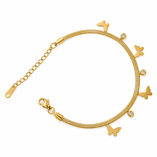 Butterfly Glint Snake Bracelet