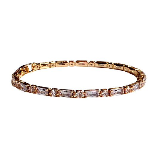Classic Tennis Bracelet, Golden tennis bracelet, women bracelet luxury bracelet, zircon bracelet, sparkling bracelet, party wear bracelet
